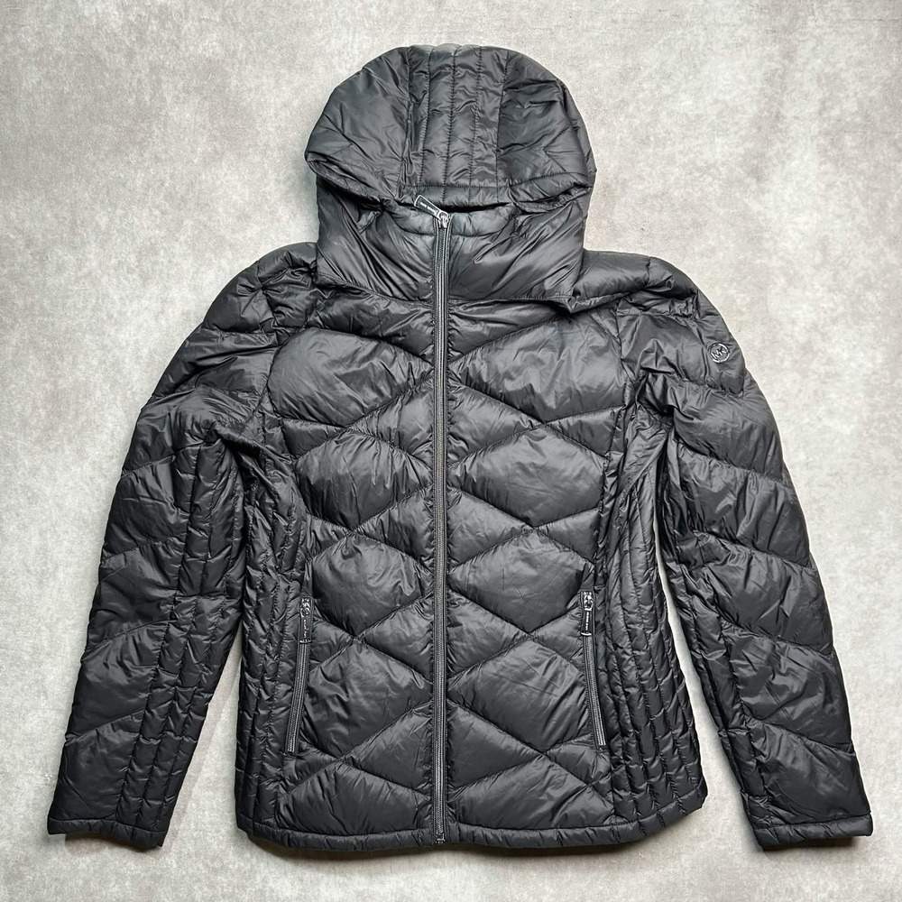 Michael Kors Women's Black Full Zip Packable Down Fill Puffer Jacket Sz Medium